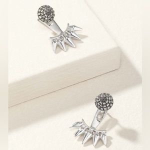 Stella & Dot Renegade Ear Jackets Silver